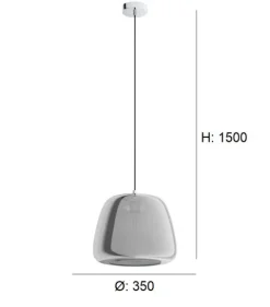 Candeeiro de Tecto Suspenso Moderno Eglo Albarino 39665 Ø350mm