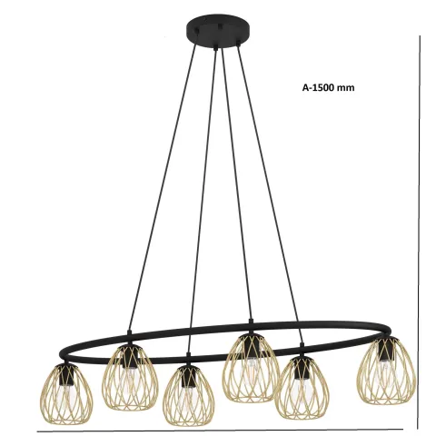 Candeeiro de Tecto Suspenso Moderno Eglo Jazmina Vintage 390092