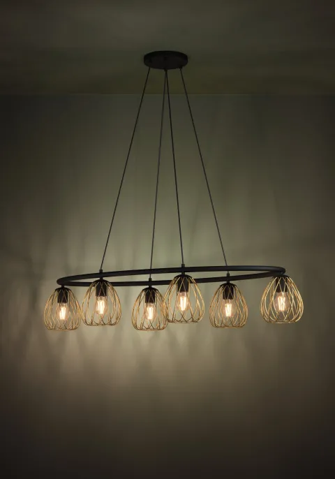 Candeeiro de Tecto Suspenso Moderno Eglo Jazmina Vintage 390092