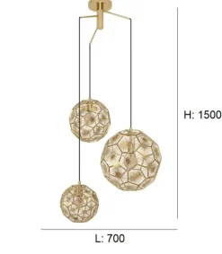 Candeeiro de Tecto Suspenso Moderno Skoura 39758 - Eglo