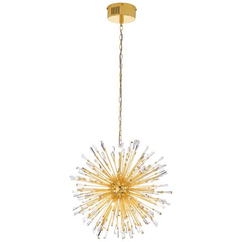 Candeeiro de Tecto Suspenso Moderno Eglo Vivaldo Dourado Ø680 mm 39255