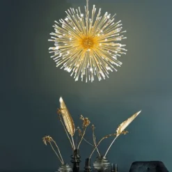 Candeeiro de Tecto Suspenso Moderno Eglo Vivaldo Dourado Ø680 mm 39255