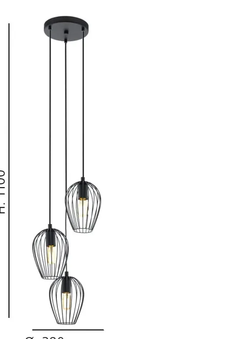 Candeeiro de tecto suspenso Newtown 49479 Eglo