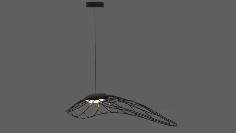Candeeiro de Tecto Suspenso Preto 10W 3000K PZA197 zambelis