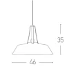 Candeeiro de Tecto Suspenso Preto PZA19245 - Zambelis