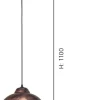 Candeeiro de tecto suspenso Truro 2 cobre Eglo 49248 ø 370 mm