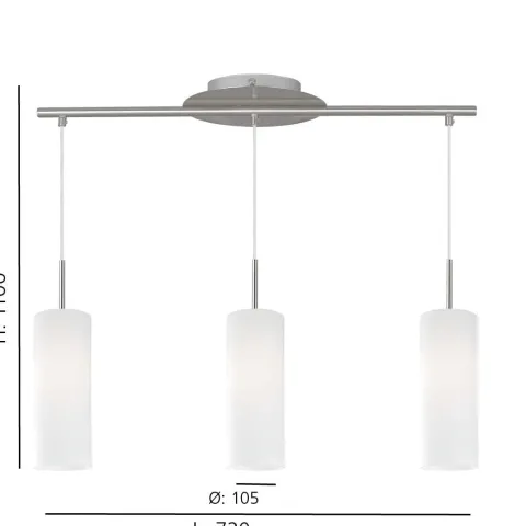 Candeeiro de Tecto Suspenso Troy 3 Eglo 85978