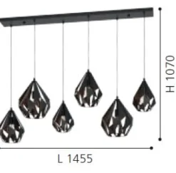 Candeeiro de tecto suspenso vintage Carlton 1 Eglo 43846