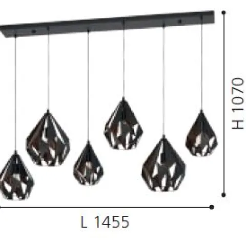 Candeeiro de tecto suspenso vintage Carlton 1 Eglo 43846