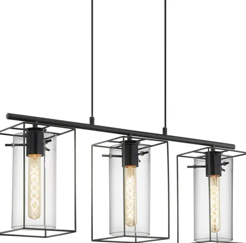 Candeeiro de tecto suspenso Vintage Eglo Loncino 3x 49496