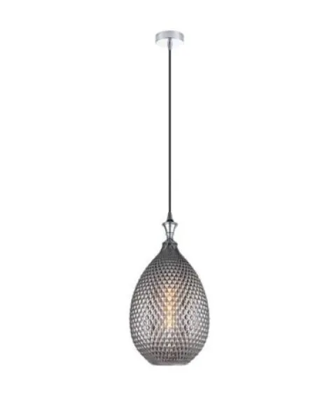 Candeeiro de Tecto Suspenso VIDRO FUMADO Cinza PZA1986 - Zambelis