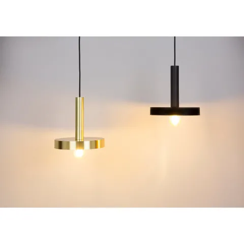 Candeeiro de Tecto Suspenso Whizz Preto Ouro Faro 20160