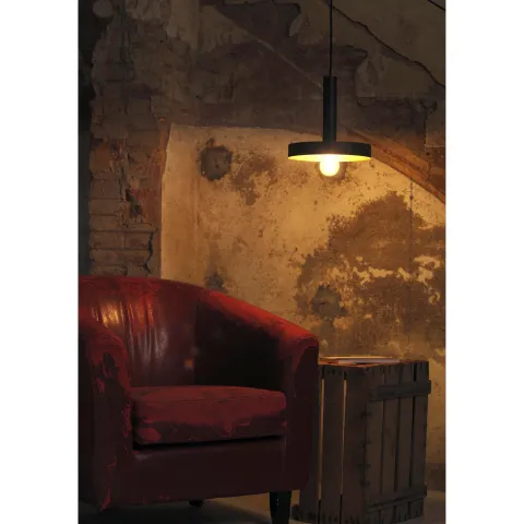 Candeeiro de Tecto Suspenso Whizz Preto Ouro Faro 20160