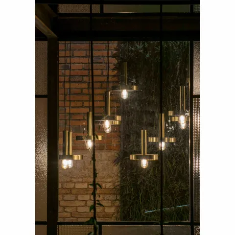 Candeeiro de Tecto Suspenso Whizz Ouro Satinado Faro 20161