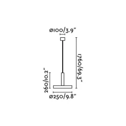 Candeeiro de Tecto Suspenso Whizz Ouro Satinado Faro 20161