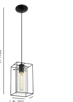 Candeeiro de Tecto Vintage Loncino Eglo 49495