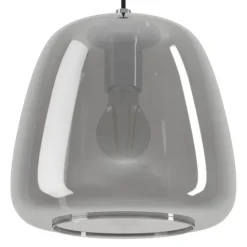Candeeiro de teto ALBARINO em aço com vidro cromado e preto, 3 lâmpadas E27 39667