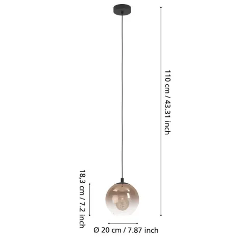 Candeeiro de teto ARISCANI 1 EGLO 901923