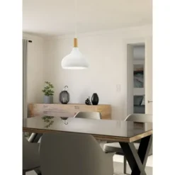 Candeeiro de teto branco e marrom SABINAR EGLO 901178