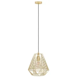 Candeeiro de teto com abajur dourado escovado em forma de diamante STYPE EGLO 43695