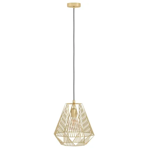 Candeeiro de teto com abajur dourado escovado em forma de diamante STYPE EGLO 43695