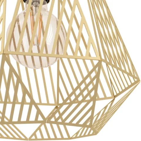 Candeeiro de teto com abajur dourado escovado em forma de diamante STYPE EGLO 43695