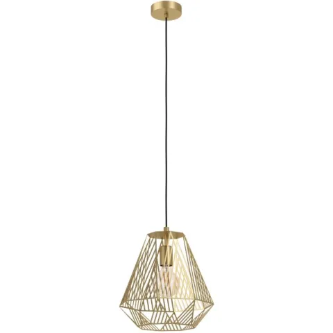Candeeiro de teto com abajur dourado escovado em forma de diamante STYPE EGLO 43695