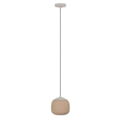Candeeiro de teto com abajur de vidro areia COMINIO EGLO 900893