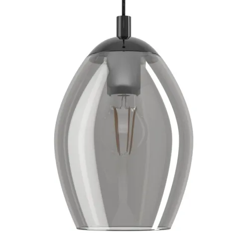 Candeeiro de teto com abajur em vidro fumado ESTANYS EGLO 39564