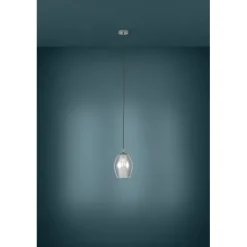 Candeeiro de teto com abajur em vidro fumado ESTANYS EGLO 39564