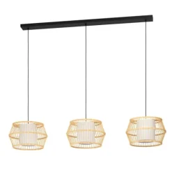 Candeeiro de teto com abajures de bambu natural MONTERROSO EGLO 390234