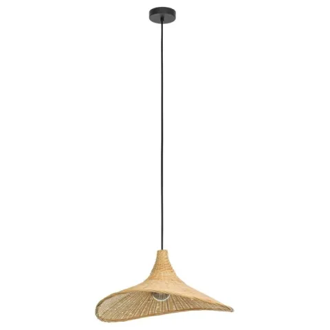Candeeiro de teto com abajur em vime de bambu HAXEY EGLO 43869