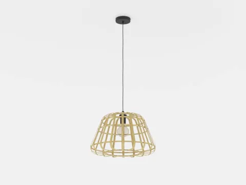 Candeeiro de teto com abajur em bambu natural MONTEZUELO EGLO 390151