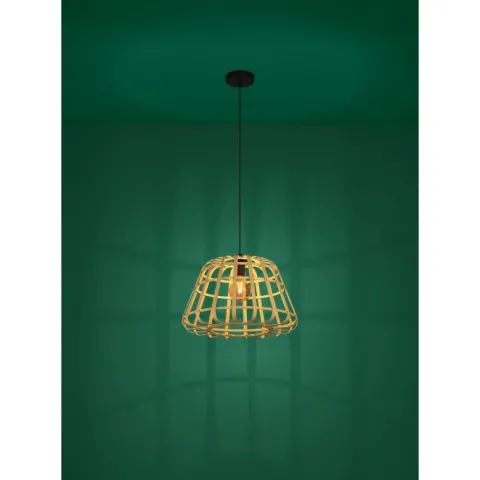 Candeeiro de teto com abajur em bambu natural MONTEZUELO EGLO 390151