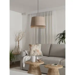 Candeeiro de teto com abajures em linho e bambu TABLEY EGLO 43975