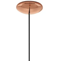 Candeeiro de Teto com Abajur em Vidro Transparente e Detalhes em Cobre ROCAMAR EGLO 94589