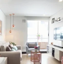 Candeeiro de Teto com Abajur em Vidro Transparente e Detalhes em Cobre ROCAMAR EGLO 94589