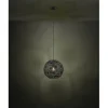 Candeeiro de teto com abajur geométrico em metal preto SKOURA 1 EGLO 39618