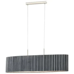 Candeeiro de teto com abajur oval em veludo cinzento TAMARESCO EGLO 39773