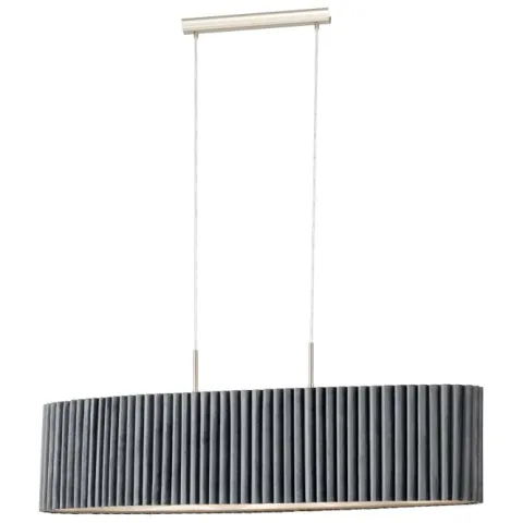 Candeeiro de teto com abajur oval em veludo cinzento TAMARESCO EGLO 39773