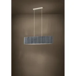Candeeiro de teto com abajur oval em veludo cinzento TAMARESCO EGLO 39773