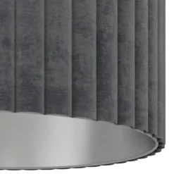 Candeeiro de teto com abajur oval em veludo cinzento TAMARESCO EGLO 39773