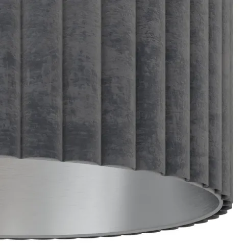 Candeeiro de teto com abajur oval em veludo cinzento TAMARESCO EGLO 39773