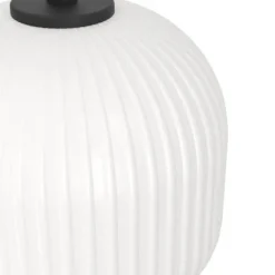 Candeeiro de teto com abajur redondo em vidro branco MANTUNALLE EGLO 99366