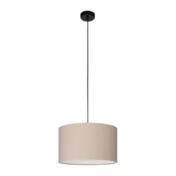 Candeeiro de teto com abajur redondo em linho natural FENIGLIA EGLO 900859