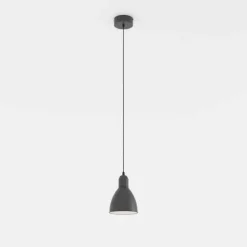 Candeeiro de teto com abajur redondo preto e branco PRIDDY EGLO 49464