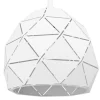 Candeeiro de teto com abajur redondo em metal branco ROCCAFORTE EGLO 97855