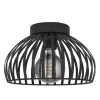 Candeeiro de teto com abajur redondo em metal preto MOGANO EGLO 900792
