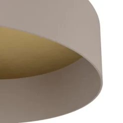 Candeeiro de teto com abajur redondo metal taupe DUAIA EGLO 900838