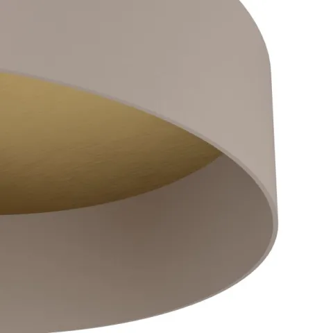 Candeeiro de teto com abajur redondo metal taupe DUAIA EGLO 900838